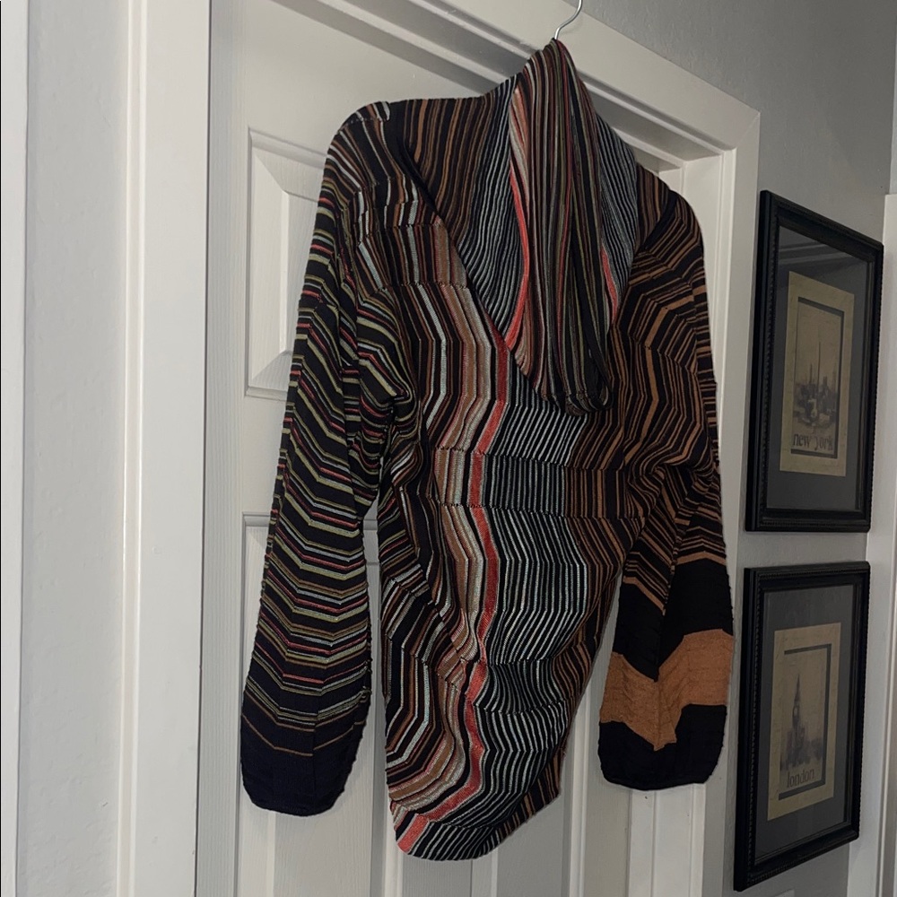 Missoni Multicolor Striped Cowl Neck Sweater